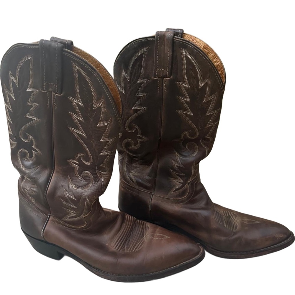 Vintage Ariat Brown Western Leather Cowboy Boots